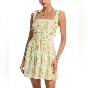 Aqua Yellow Floral Dress